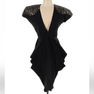 Vintage 80s Cache Overcoat Tunic Jacket Evening Jacket Gold Lamé Shoulderpads 6